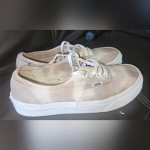 VANS Lace Up Low Top Sneakers Tie Dye Canvas Sneakers Women's size 6.5 Shoes